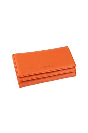 کیف پول نارنجی زنانه ابعاد بزرگ Verka - کد 877283119