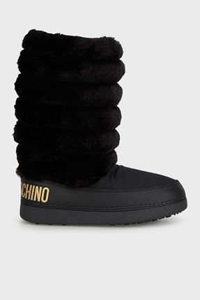 بوت برفی مشکی زنانه پلی اورتان Love Moschino - کد 877287598