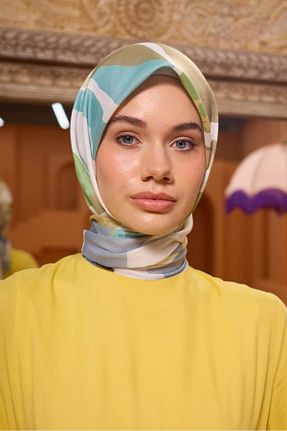 روسری خاکی پنبه ای İpekhan - کد 877286016