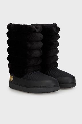 بوت برفی مشکی زنانه پلی اورتان Love Moschino - کد 877287598