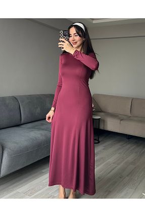 لباس حجاب زرشکی زنانه کلوش Genel Markalar - کد 874613780