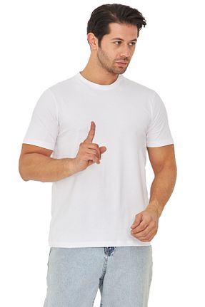 تیشرت سفید مردانه رگولار bisantana - کد 877299949