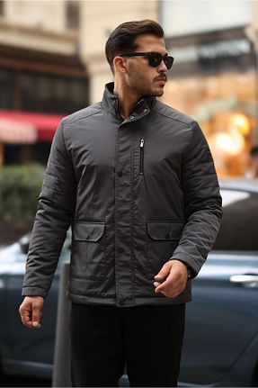 کاپشن طوسی مردانه گشاد HI MEN - کد 877370367