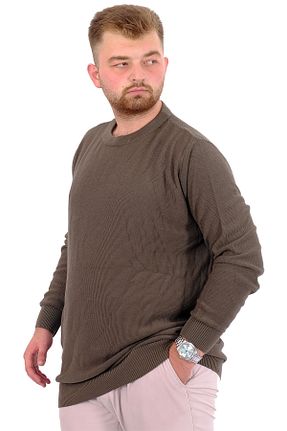 پلیور سایز بزرگ خاکی مردانه سایز بزرگ Modexl - کد 877376207
