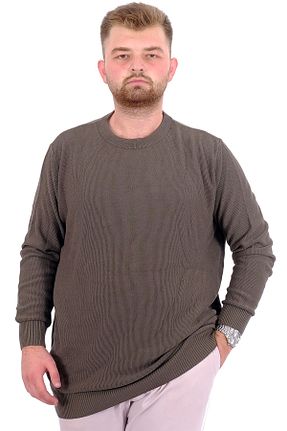 پلیور سایز بزرگ خاکی مردانه سایز بزرگ Modexl - کد 877376207