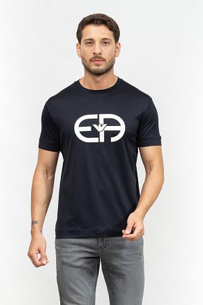 تیشرت سرمه ای مردانه رگولار Emporio Armani - کد 743421675