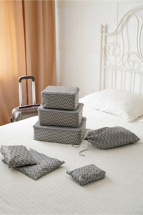 نظم دهنده چمدان طوسی 6+ Serstil - کد 877380184