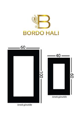 پادری حمام رنگی پلی استر Bordo Halı - کد 894133122