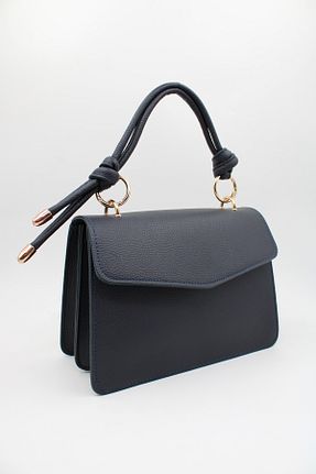 کیف دوشی سرمه ای زنانه چرم مصنوعی LASSO - کد 877388376
