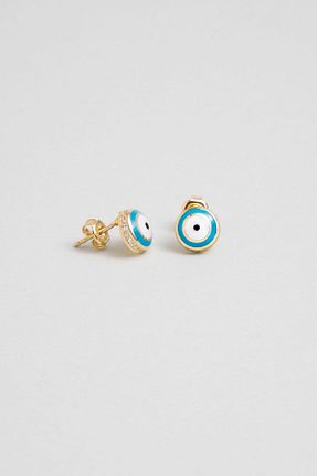 گوشواره نقره آبی زنانه 925 عیار So Chic - کد 877441236