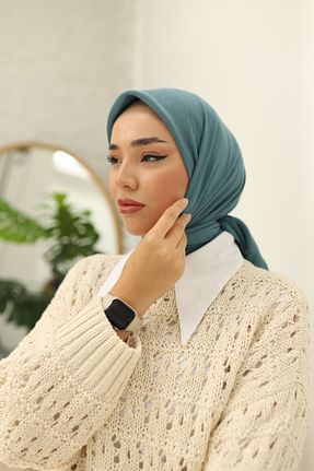 روسری آبی پنبه ای Silk Home - کد 877449642