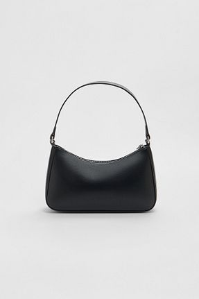 کیف دوشی مشکی زنانه پلی اورتان Stradivarius - کد 877444200