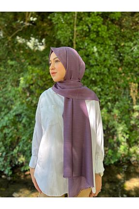 شال بنفش زنانه پنبه ای PEMİRA - کد 79514781