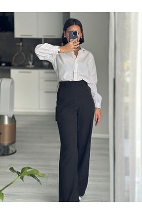 شلوار مشکی زنانه پارچه MODA - کد 877465082