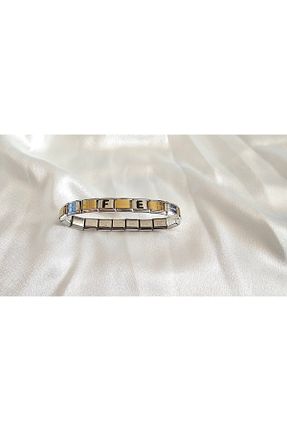 دستبند استیل (فولاد) زرد زنانه استیل ضد زنگ Takı Tutulması - کد 877508857