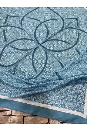 روسری آبی پلی استر Silk Home - کد 877523025