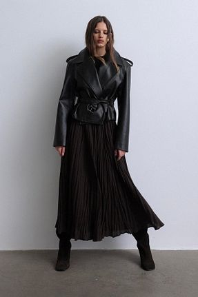 دامن قهوه ای زنانه بافتنی Suud Collection - کد 877534159