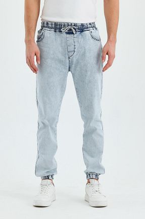 شلوار آبی مردانه پنبه - الاستین DAMGA JEANS - کد 877533817