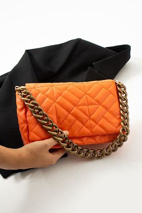 کیف دوشی نارنجی زنانه چرم مصنوعی NWR BAGS - کد 877548549
