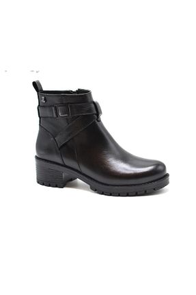 بوت / نیم بوت مشکی زنانه چرم خالص Venüs - کد 877554861