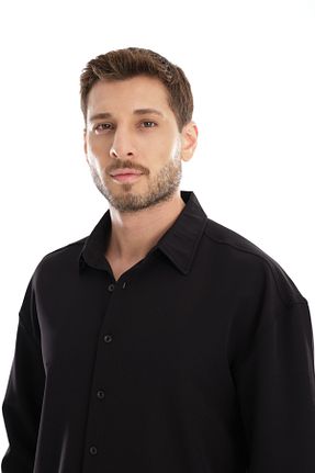 پیراهن مشکی مردانه اورسایز Redline - کد 876210533