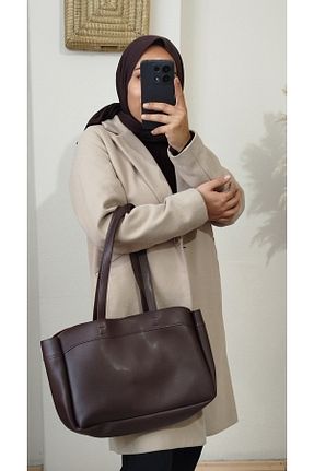 کیف دستی قهوه ای زنانه ابعاد بزرگ RUES - کد 877547820