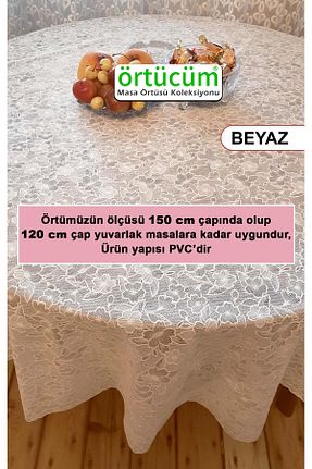 رومیزی سفید نایلون Örtücüm - کد 839360209