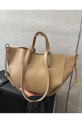 کیف دوشی قهوه ای زنانه چرم مصنوعی İAMBTŞY - کد 877560486