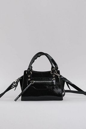 کیف دوشی مشکی زنانه چرم مصنوعی farfara - کد 877562251