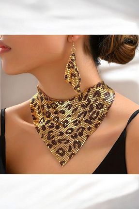گردنبند جواهر متالیک زنانه فلزی PETEK AKSESUAR - کد 871164541