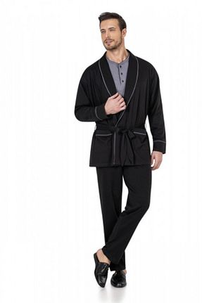 ست لباس راحتی مشکی مردانه ساده Pierre Cardin - کد 877563355