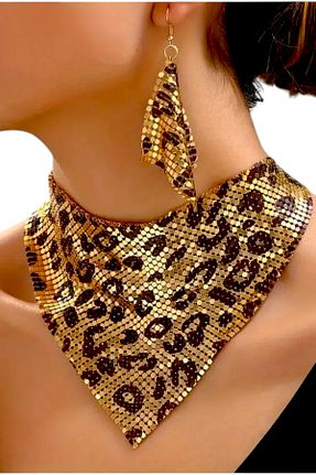 گردنبند جواهر متالیک زنانه فلزی PETEK AKSESUAR - کد 871164541