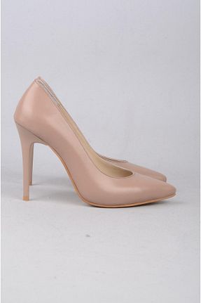 کفش پاشنه بلند کلاسیک قهوه ای زنانه چرم SEÇ KUNDURA - کد 830637107