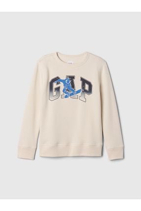سوئیشرت سفید بچه گانه چاپی GAP - کد 877575147