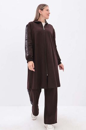 ست گرمکن حجاب قهوه ای زنانه سایز بزرگ ALLDAY - کد 877601011