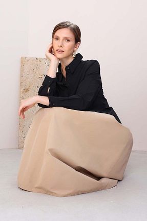 پیراهن حجاب مشکی زنانه رگولار ALLDAY - کد 877602785