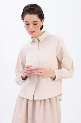 پیراهن حجاب بژ زنانه Relaxed ALLDAY - کد 877602750