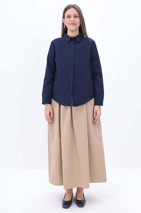 تونیک حجاب سرمه ای زنانه پنبه ای ALLDAY - کد 877605694