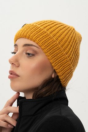 کلاه پشمی زرد زنانه اکریلیک SOUTH COL - کد 877618410