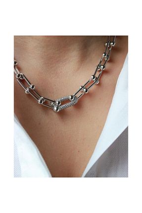 گردنبند استیل ( فولاد ) زنانه رودیوم MITH SB TAKI - کد 872964577