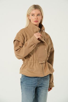 کاپشن بژ زنانه Bomber eva clothing - کد 877634092