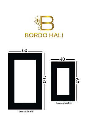 پادری حمام رنگی پلی استر Bordo Halı - کد 877132433