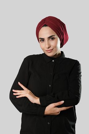 کلاه شنای حجاب زرشکی زنانه HÜRREM BONE - کد 804428658