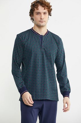 ست لباس راحتی سبز مردانه طرح دار Sementa - کد 877642628
