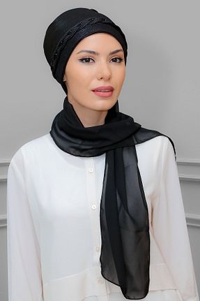کلاه شنای حجاب مشکی زنانه HÜRREM BONE - کد 215075856