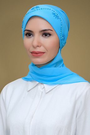 کلاه شنای حجاب آبی زنانه HÜRREM BONE - کد 215093988