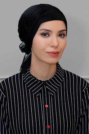 کلاه شنای حجاب مشکی زنانه HÜRREM BONE - کد 215075928