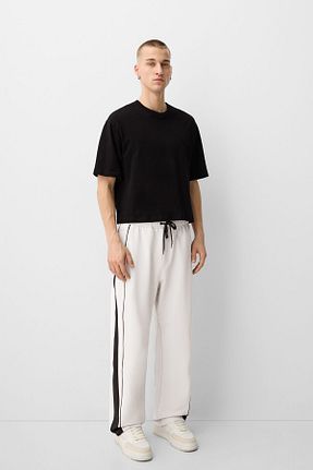 شلوار طوسی مردانه پلی استر Bershka - کد 877640840