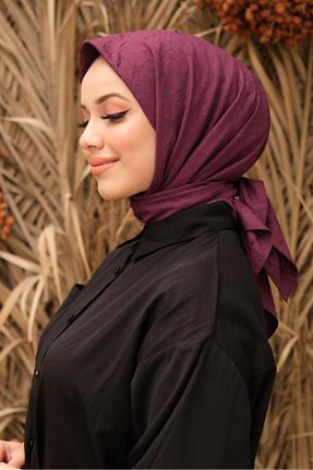 روسری زرشکی پنبه ای Güneş - کد 870283022