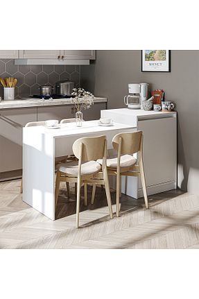 جزیره آشپزخانه سفید ROOMART - کد 877650214